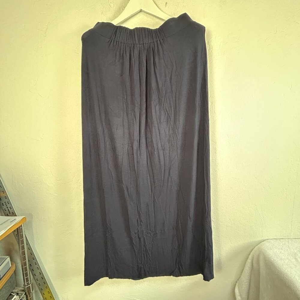 Cabi Womens Navy Blue Elastic Waist Pull-On Maxi Skirt Medium Stretch Casual
